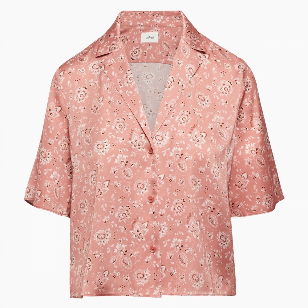 Aritzia Wilfred BESO satin shirt